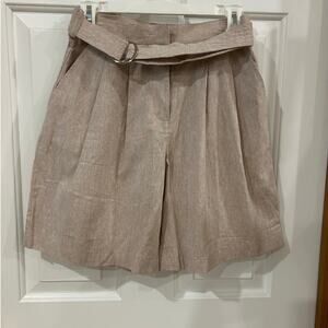 Hoodlamb womans belted wide leg hemp shorts  small new READ